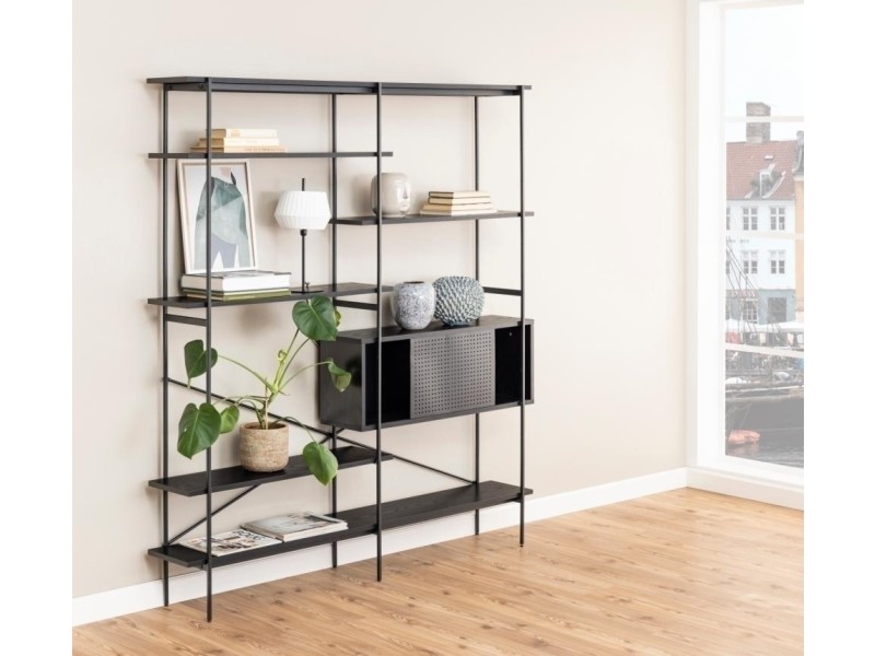 Regał Angus I czarny - ACTONA